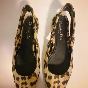 SOLD!!💥💥      Sling back leopard Dior flats
